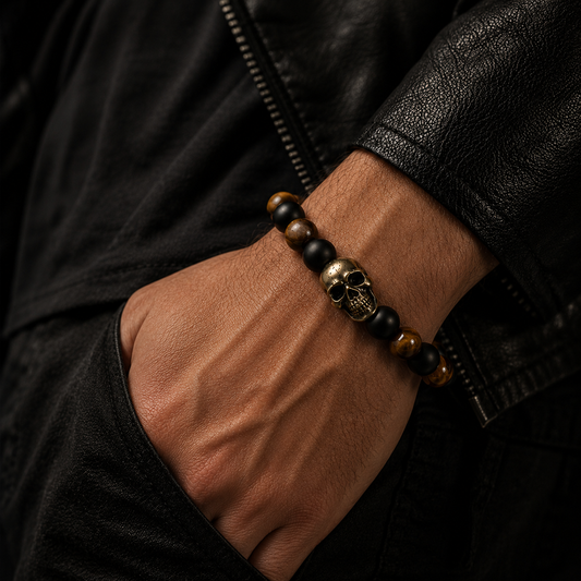 The Last Laugh Skull Bracelet— Gold Skull Edition