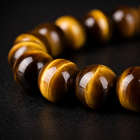 Golden Eye Tiger Eye Bracelet — Natural Stone Energy Beads