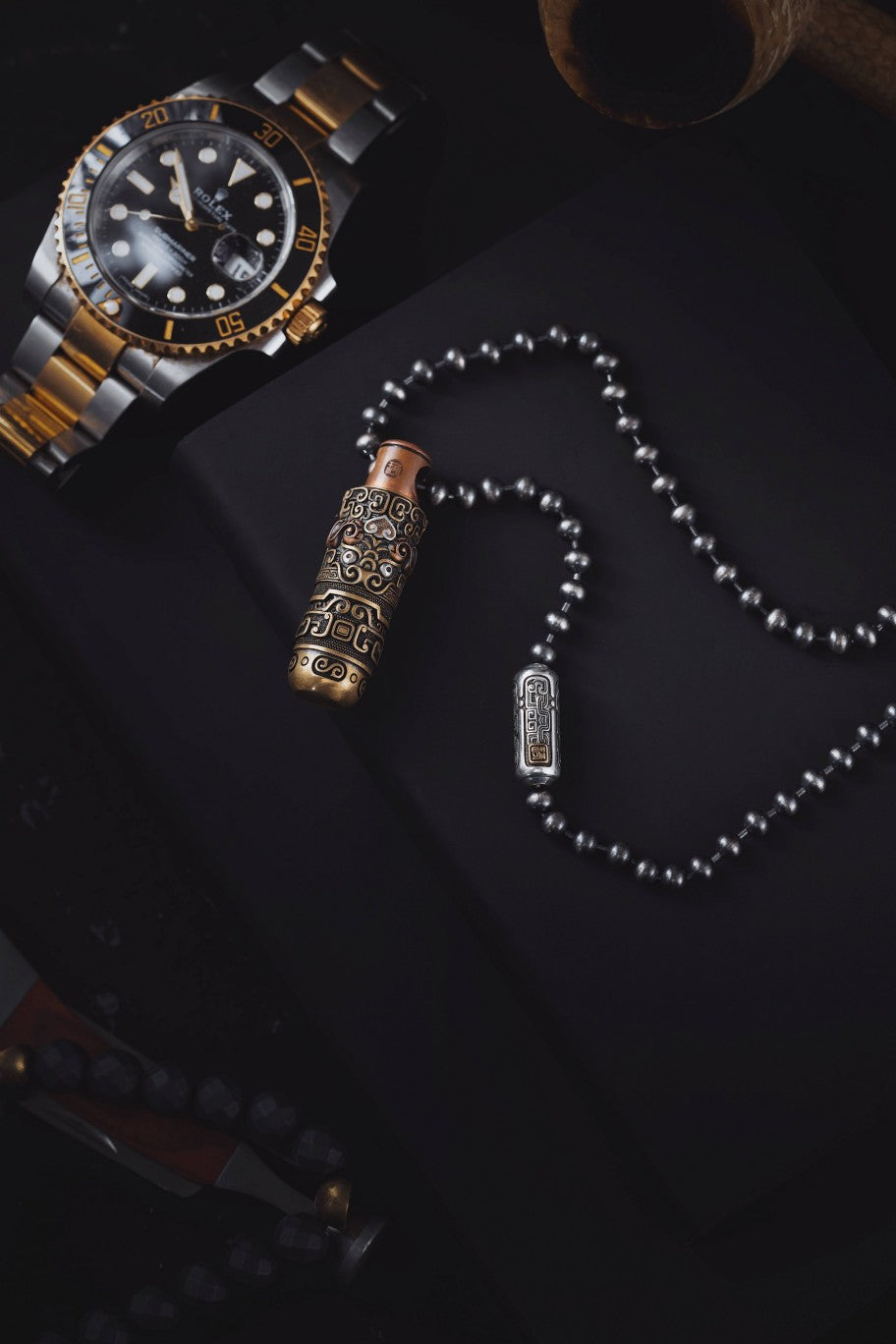 Totem Vault – Titan Edge Pendant+3mm Silver Bead Chain