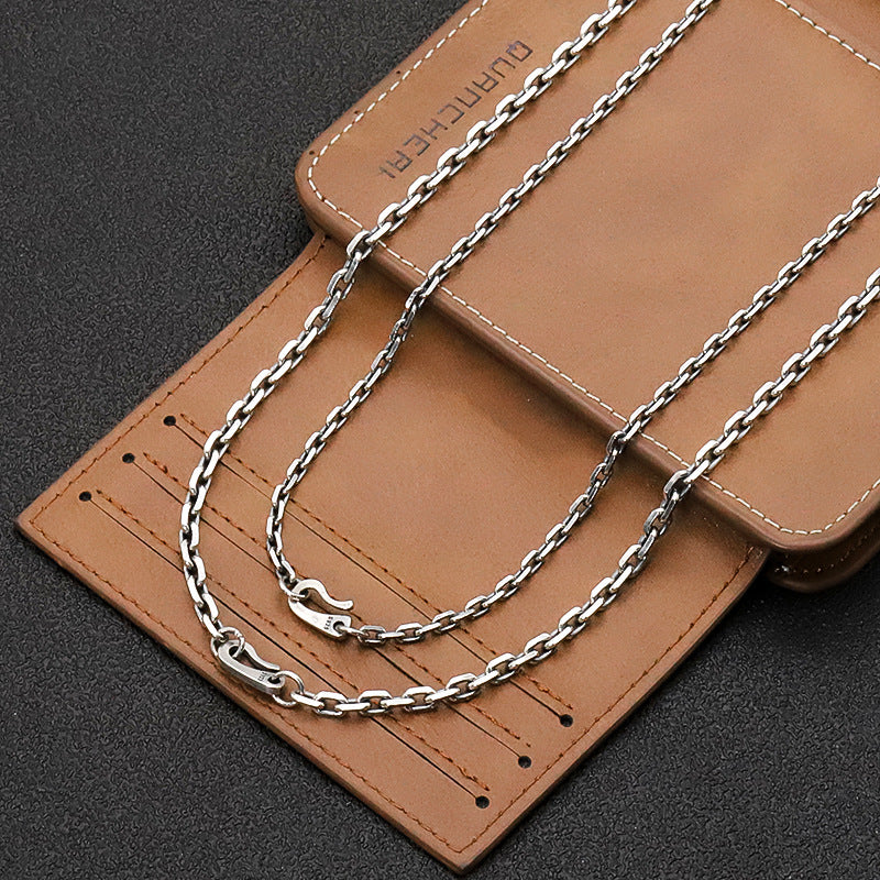 S925 Sterling Silver Hook Chain – 3mm / 4mm / 5mm Handmade