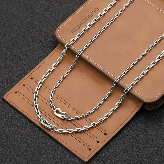 S925 Sterling Silver Hook Chain – 3mm / 4mm / 5mm Handmade