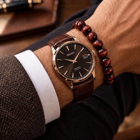 How to Wear a Tiger Eye Bracelet With a Watch: A Men's Color Guide