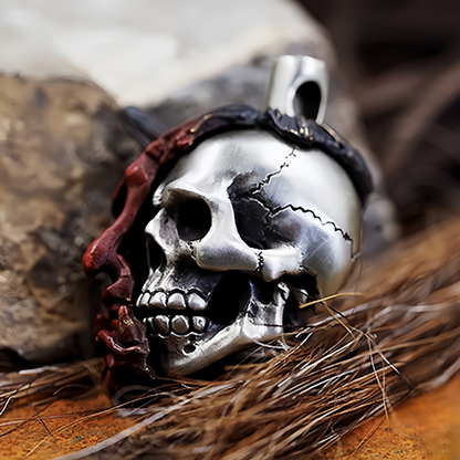 Soul Splitter – Modular Hannya Oni Mask & Skull Pendant | Gothic Necklace & EDC Knife Bead