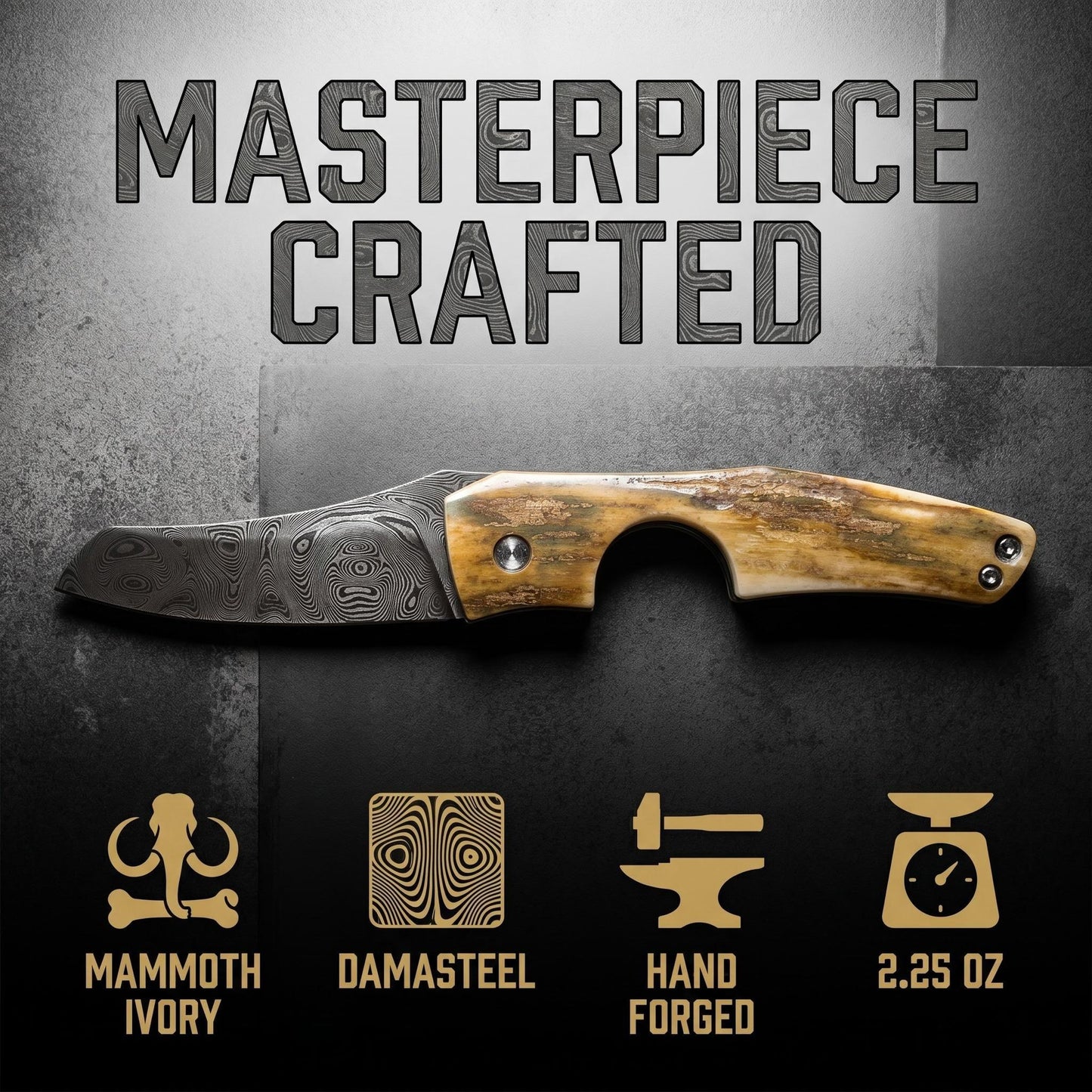 HANDCRAFTED | Pocket Damasteel Cigar Cutter & Gentleman Knife