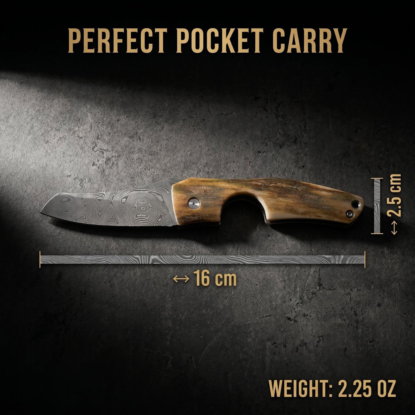 HANDCRAFTED | Pocket Damasteel Cigar Cutter & Gentleman Knife