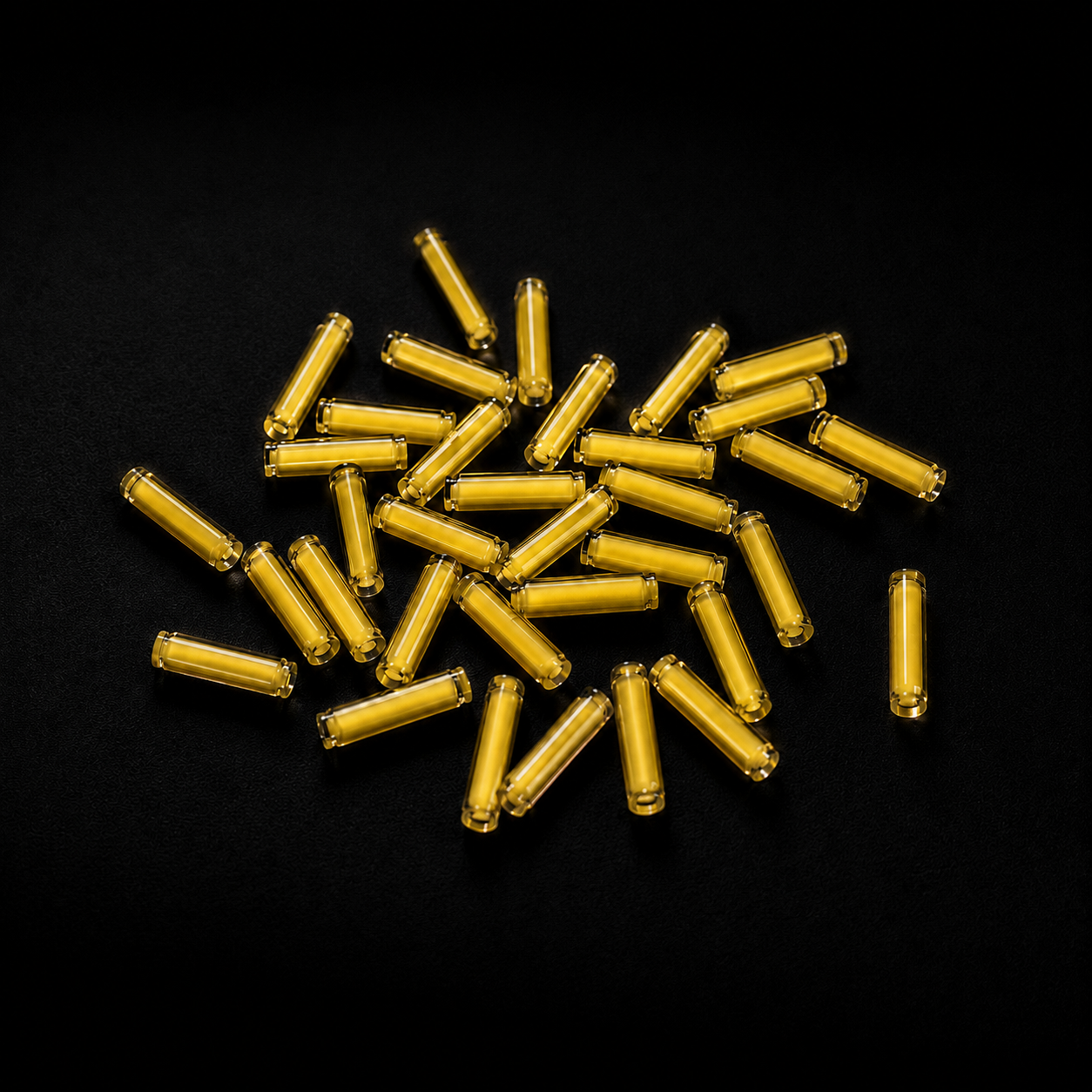 1.5×6mm Micro Glow Tubes — Tritium & Rechargeable Glow Glass Inserts