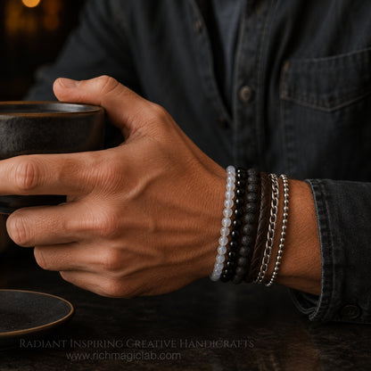Natural Blue Flash Moonstone Bracelet | 7A Quality