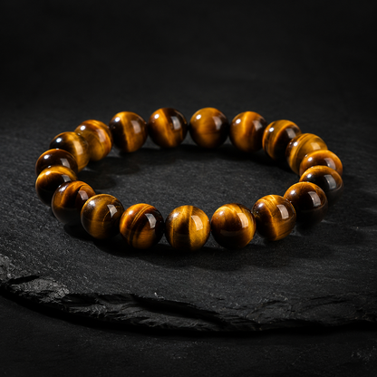 Golden Eye Tiger Eye Bracelet — Natural Stone Energy Beads