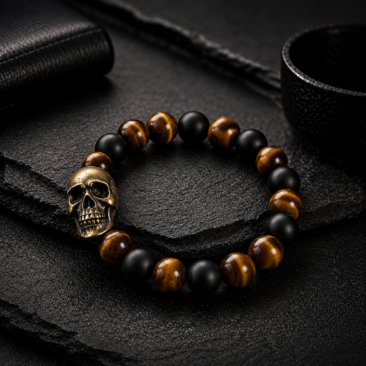 The Last Laugh Skull Bracelet— Gold Skull Edition