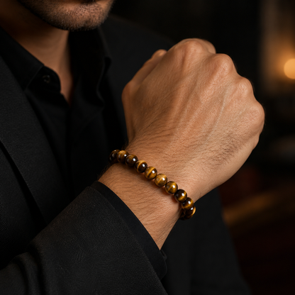 Golden Eye Tiger Eye Bracelet — Natural Stone Energy Beads