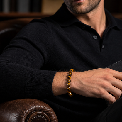 Golden Eye Tiger Eye Bracelet — Natural Stone Energy Beads