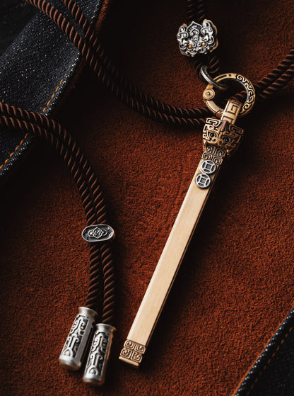 Magic necklace丨Pixiu Luxury Rod + Dragon Weave Silver Rope Chain