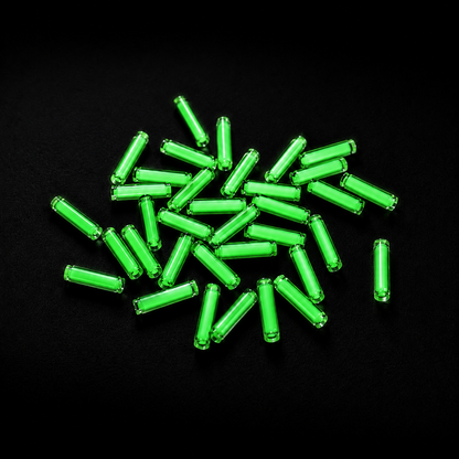 1.5×6mm Micro Glow Tubes — Tritium & Rechargeable Glow Glass Inserts