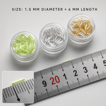 1.5×6mm Micro Glow Tubes — Tritium & Rechargeable Glow Glass Inserts