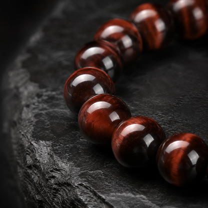 Red Eye Tiger Eye BraceletNatural Stone Energy Beads 2