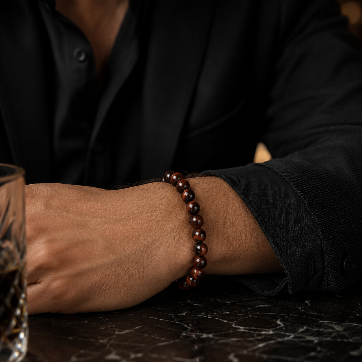 Red Eye Tiger Eye Bracelet Natural Stone Energy Beads