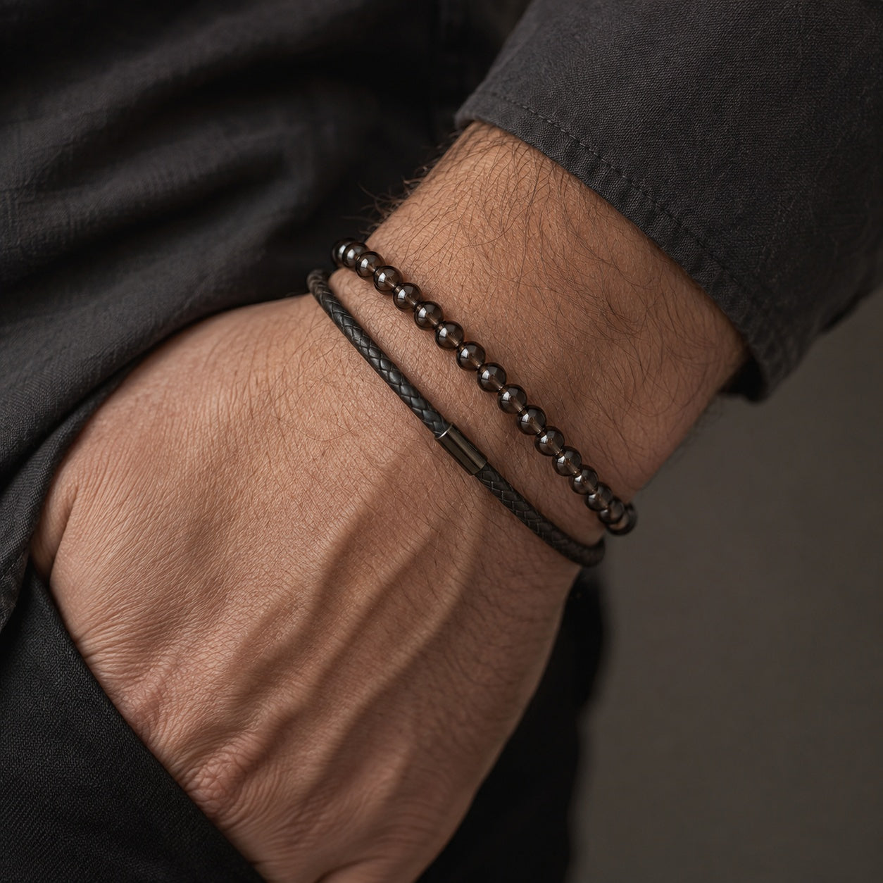 Natural Deep Smoky Quartz Bracelet | 7A Quality