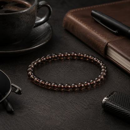 Natural Deep Smoky Quartz Bracelet | 7A Quality