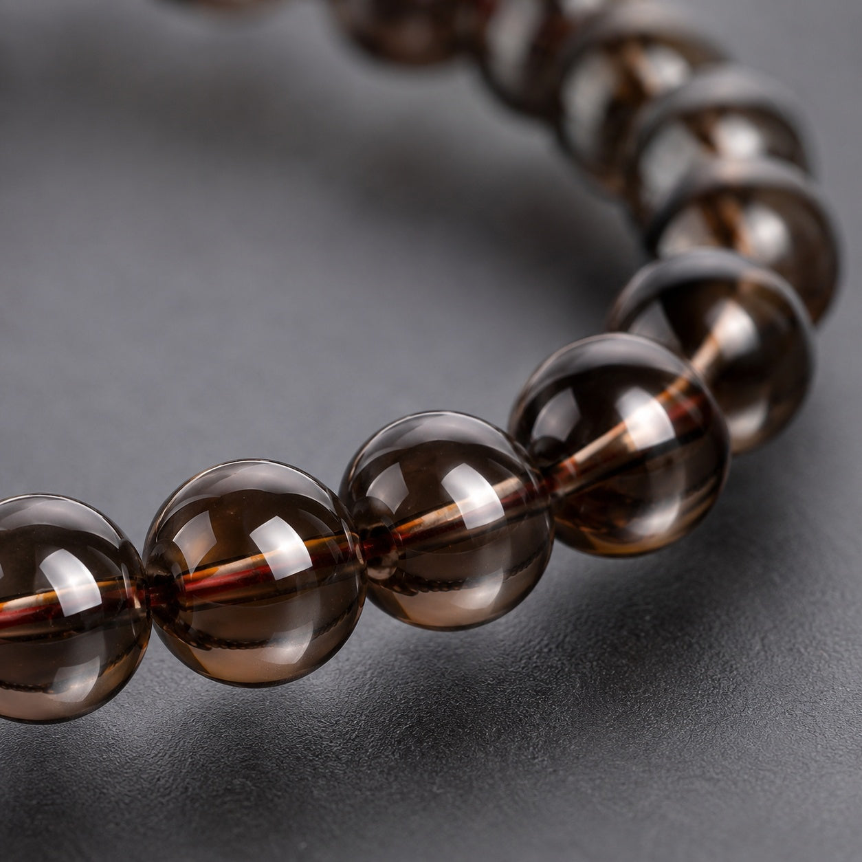 Natural Deep Smoky Quartz Bracelet | 7A Quality