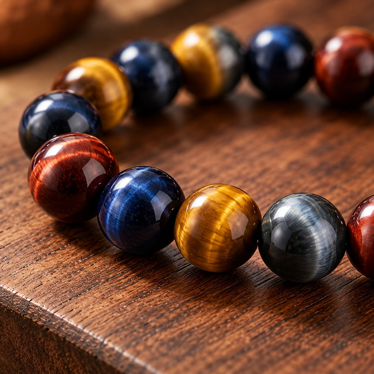 Tiger’s Eye Quartet | 4-Color Tiger’s Eye Energy Bracelet