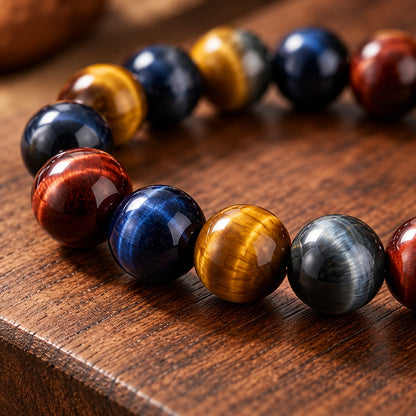 Tiger’s Eye Quartet | 4-Color Tiger’s Eye Energy Bracelet