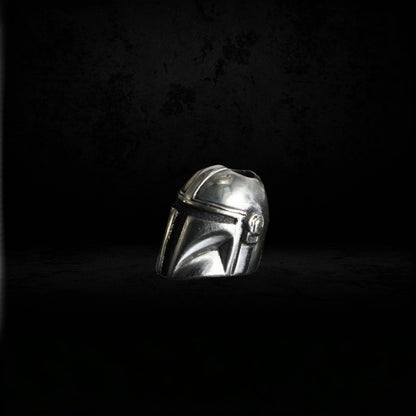 Mandalorian EDC Helmet Bead – Solid Bronze Knife and Paracord Charm