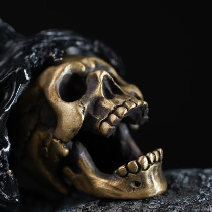 Soul Splitter – Modular Hannya Oni Mask & Skull Pendant | Gothic Necklace & EDC Knife Bead