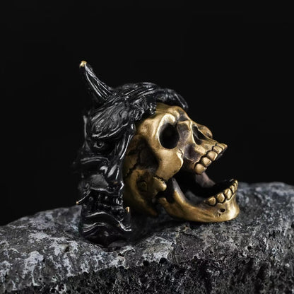 Soul Splitter – Modular Hannya Oni Mask & Skull Pendant | Gothic Necklace & EDC Knife Bead