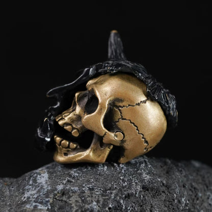 Soul Splitter – Modular Hannya Oni Mask & Skull Pendant | Gothic Necklace & EDC Knife Bead