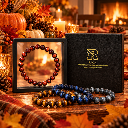 Red Tiger Eye Bracelet | Natural Stone Energy Beads