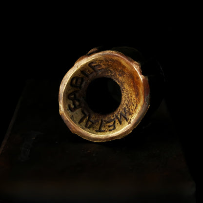 Mandalorian EDC Helmet Bead – Solid Bronze Knife and Paracord Charm