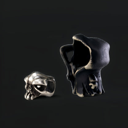 Reaper Soul Split Bead丨Handmade Grim Reaper EDC Bead Pendant for Knife, Paracord, or Keychain