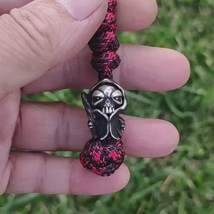 Reaper Soul Split Bead丨Handmade Grim Reaper EDC Bead Pendant for Knife, Paracord, or Keychain