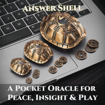 Brass Answer Shell – A Pocket Oracle for Peace, Insight & Play